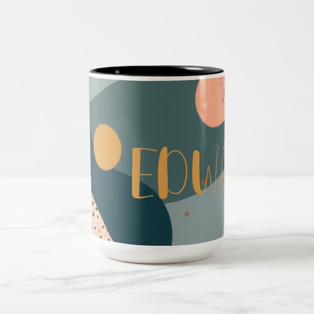 Caneca De Café Em Dois Tons Cozy Bohemian Personalizado (Centro)