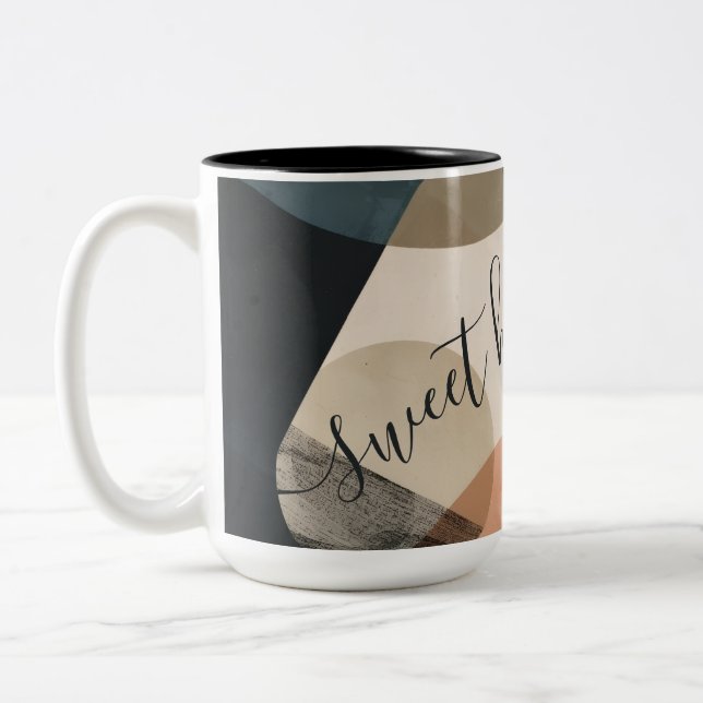 Caneca De Café Em Dois Tons Cozy Bohemian Personalizado (Esquerda)