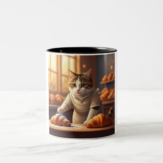 Caneca De Café Em Dois Tons Cozy Cat Baker Coffee Mug