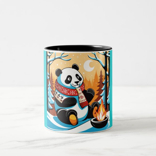 Caneca De Café Em Dois Tons Cozy Comfort Panda Mug (Centro)