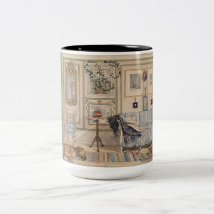 Caneca De Café Em Dois Tons Cozy Corner (por Carl Larsson)