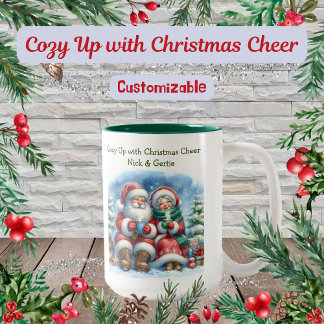 Caneca De Café Em Dois Tons Cozy Up with Christmas Chey Coffee Mug