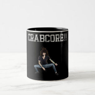 Caneca De Café Em Dois Tons CRABCORE!-Caneca