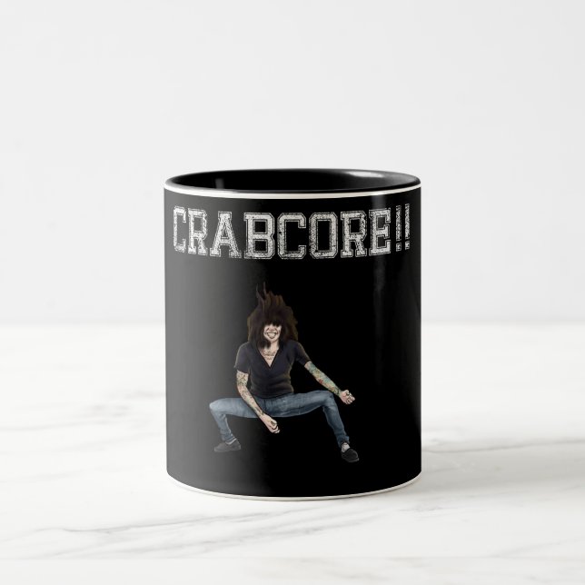 Caneca De Café Em Dois Tons CRABCORE!-Caneca (Centro)