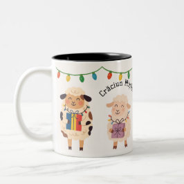 Caneca De Café Em Dois Tons Crăciun Mișto Sheep Gift Romanian Holiday