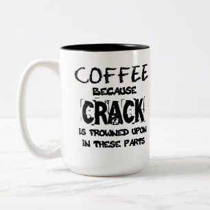 Caneca De Café Em Dois Tons Crack É Um Sobreposto Ilegal Ao Café