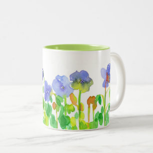 Caneca De Café Em Dois Tons Cranesbill Purple Watercolor