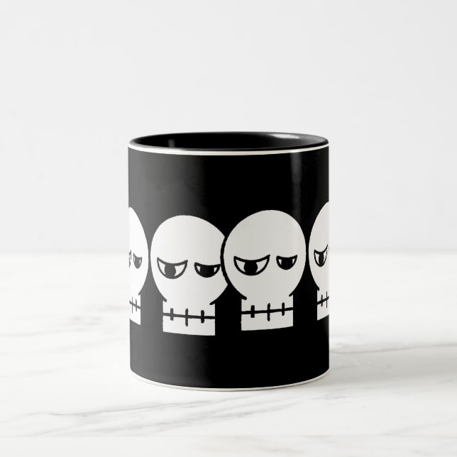 Caneca De Café Em Dois Tons Crânio (Centro)