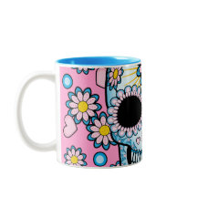 Crânio colorido do açúcar