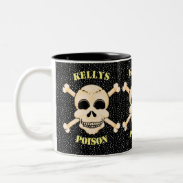 Caneca De Café Em Dois Tons Crânio e Crossbones Mug