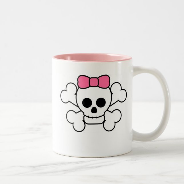 Caneca De Café Em Dois Tons Crânio feminino (Direita)