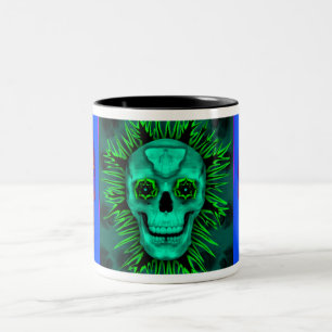 Caneca De Café Em Dois Tons Crânio Triptastic