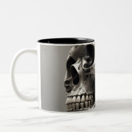 Caneca De Café Em Dois Tons crânios do Techno 022