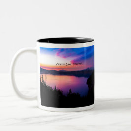 Caneca De Café Em Dois Tons Crater Lake National Park Oregon Sunset