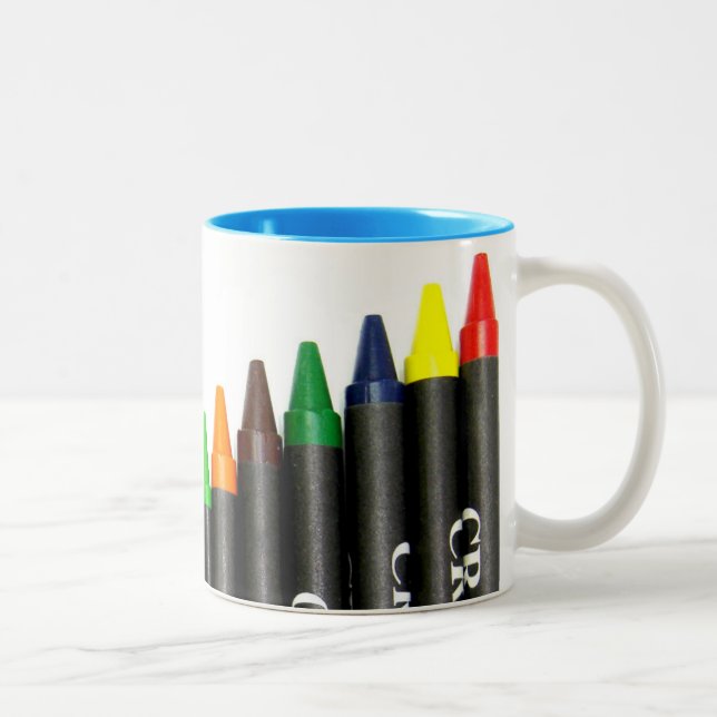 Caneca De Café Em Dois Tons Crayons (Direita)