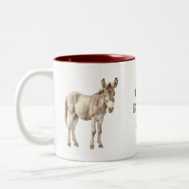 Caneca De Café Em Dois Tons Crazy Donkey Lady