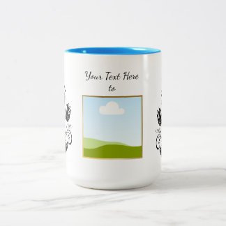 Caneca De Café Em Dois Tons Create Your Own personalized Template Text 