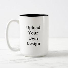 Caneca De Café Em Dois Tons Create Your Own Simple Custom 15 oz  