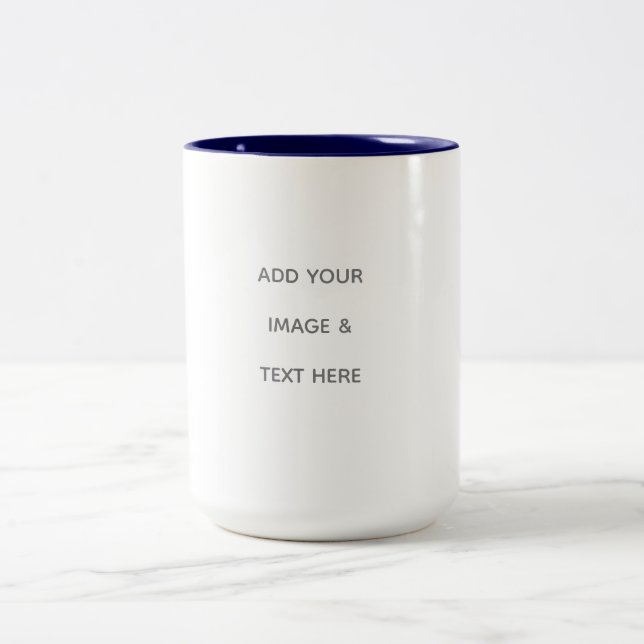 Caneca De Café Em Dois Tons Create Your Own white  (Centro)