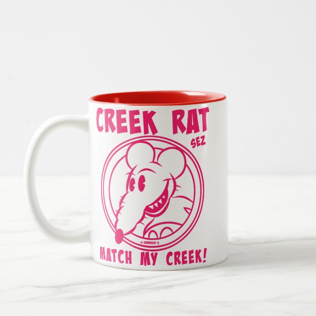 Caneca De Café Em Dois Tons Creekrat Cartoon Studios Creek Rat Art (Esquerda)