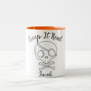 Caneca De Café Em Dois Tons Creep It Real Halloween mimado