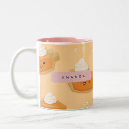 Caneca De Café Em Dois Tons Creme de Abóbora de Abóbora Personalizado