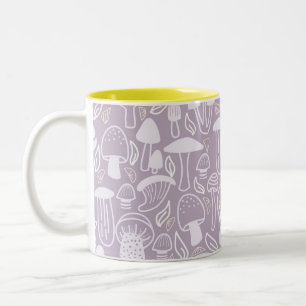 Caneca De Café Em Dois Tons Creme de Cinza de cogumelo