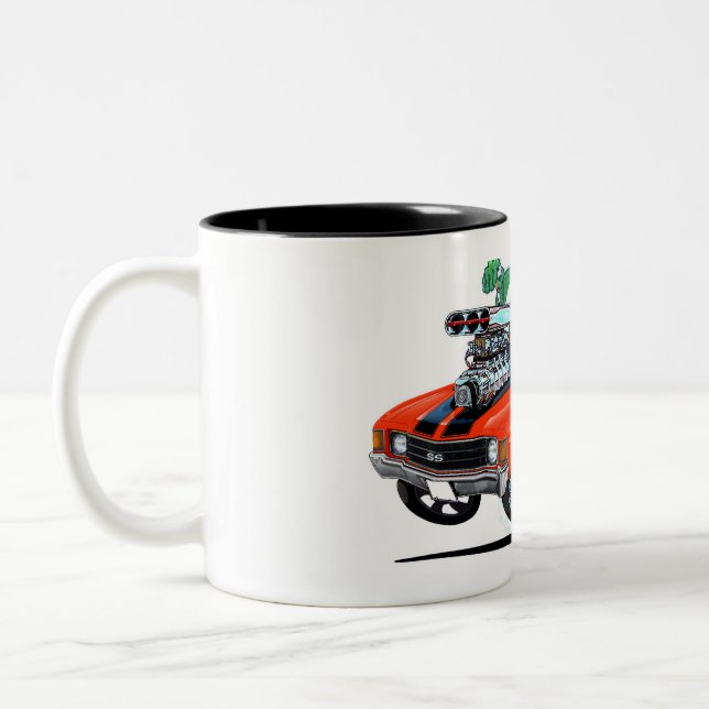Caneca De Café Em Dois Tons Crenças de Vince MONSTER MUSCLE 1972 Chevelle SS (Esquerda)