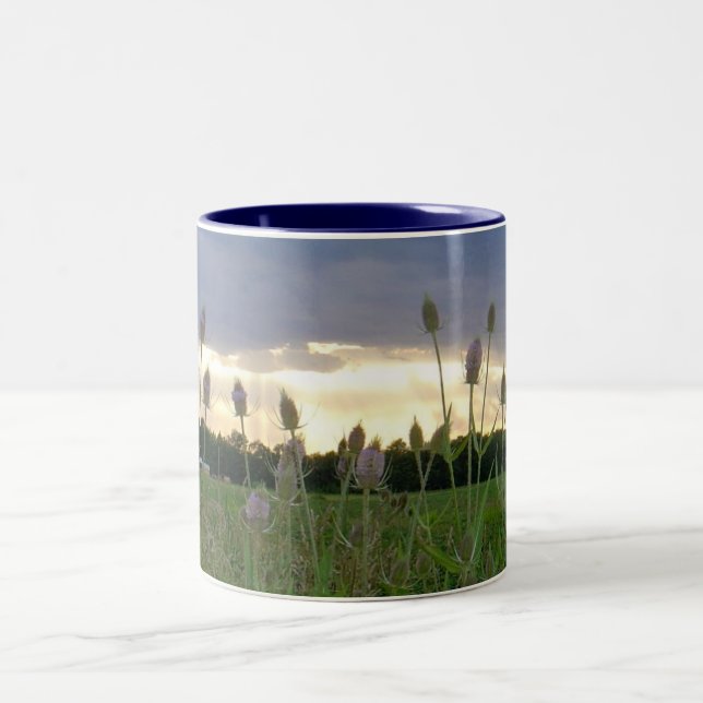 Caneca De Café Em Dois Tons Crepúsculo azul (Centro)