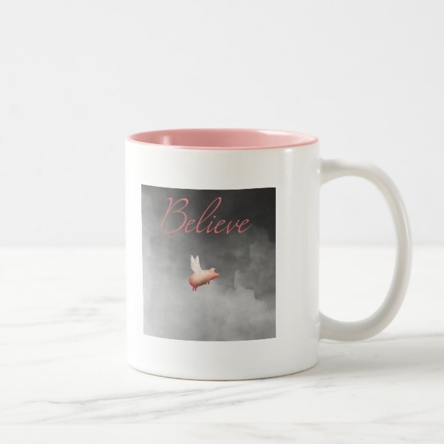 Caneca De Café Em Dois Tons crepúsculo de porco (Direita)