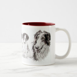 Caneca De Café Em Dois Tons Crescendo Borzoi