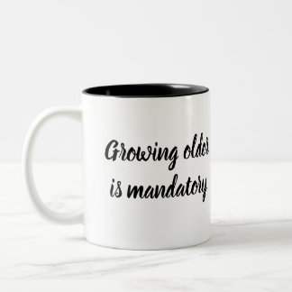 Caneca De Café Em Dois Tons Crescer é obrigatório