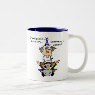 Caneca De Café Em Dois Tons Crescer é um humor opcional