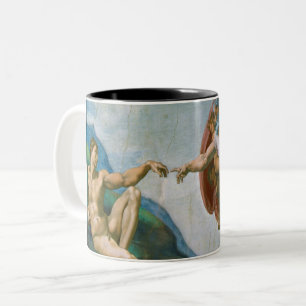 Caneca De Café Em Dois Tons Criação de Adão - Michelangelo 1475 - 1564