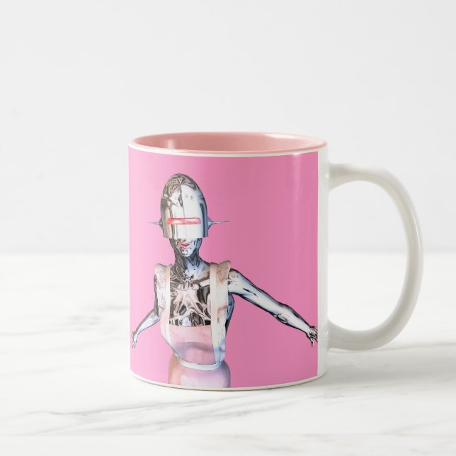 Caneca De Café Em Dois Tons criada robótica (Direita)