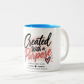 Caneca De Café Em Dois Tons Criado Com um Propósito