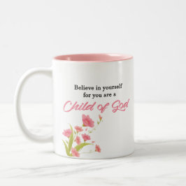 Caneca De Café Em Dois Tons Criança do deus - inspirado