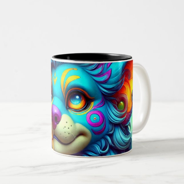 Caneca De Café Em Dois Tons Criatura (Frente Esquerda)