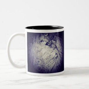 Caneca De Café Em Dois Tons Criatura muito escura segue-me animação de manga