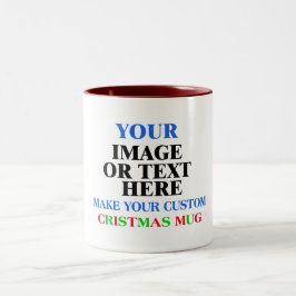 Caneca De Café Em Dois Tons Crie o seu presente perfeito de Natal personalizad