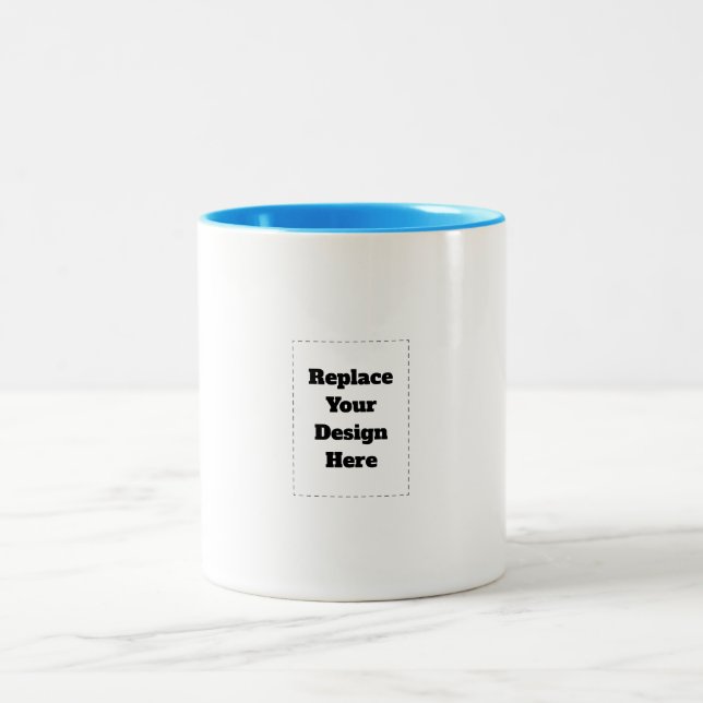 Caneca De Café Em Dois Tons Crie o seu próprio branco  (Centro)