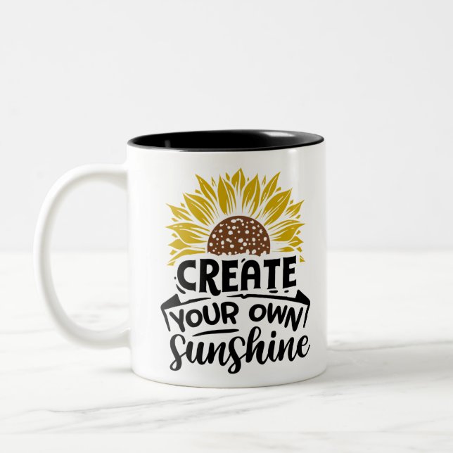 Caneca De Café Em Dois Tons Crie o seu sol (Esquerda)