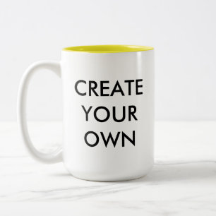 Caneca De Café Em Dois Tons Crie Seu Próprio AMARELO De Dois Toneladas Person