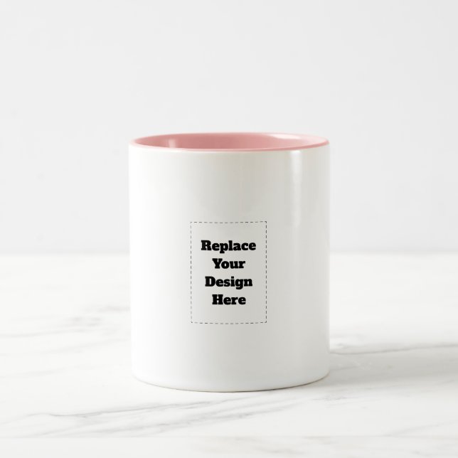 Caneca De Café Em Dois Tons Crie seu próprio branco (Centro)
