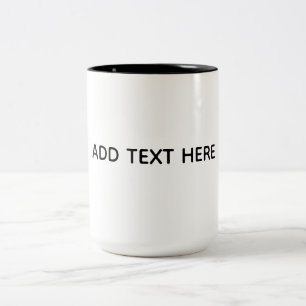 Caneca De Café Em Dois Tons Crie seu próprio branco