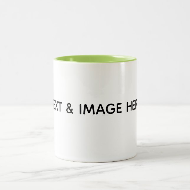 Caneca De Café Em Dois Tons Crie seu próprio branco (Centro)