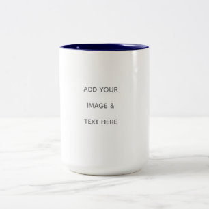 Caneca De Café Em Dois Tons Crie seu próprio branco