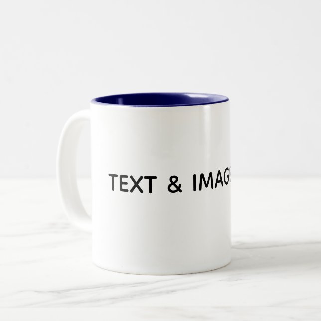 Caneca De Café Em Dois Tons Crie seu próprio branco (Frente Esquerda)