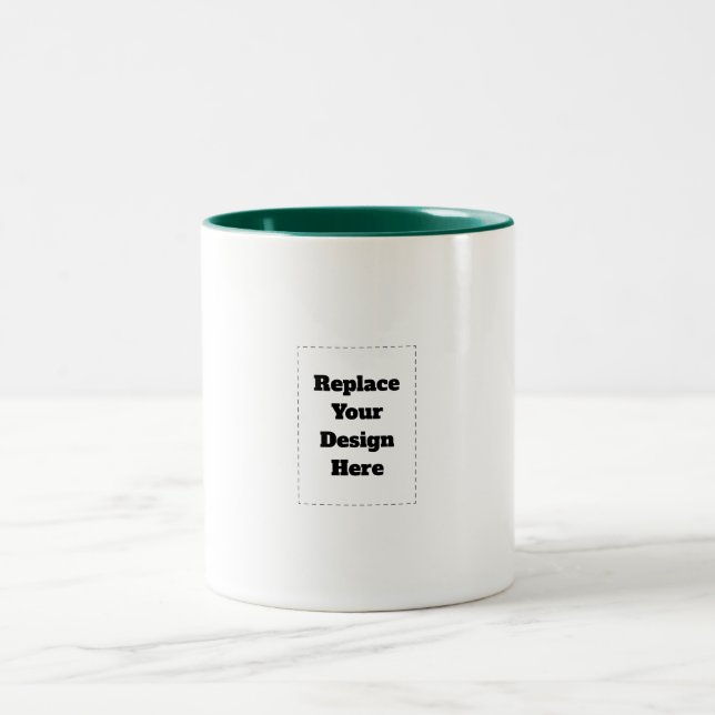 Caneca De Café Em Dois Tons Crie seu próprio branco (Centro)