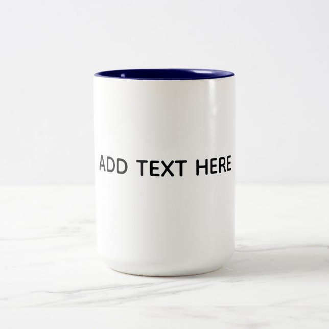Caneca De Café Em Dois Tons Crie seu próprio branco  (Centro)